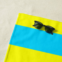 Bright Blue and Yellow Stripes  Strandtuch