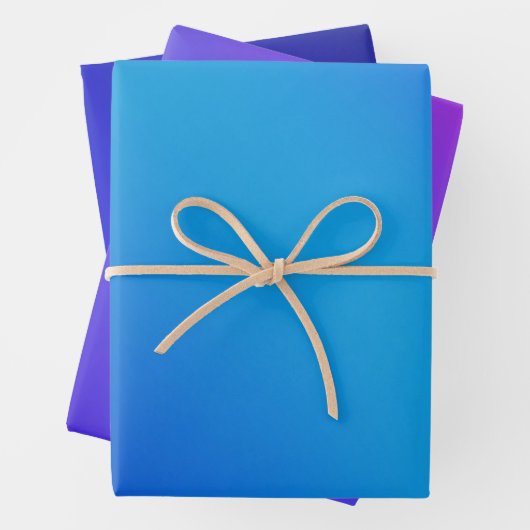 Bright Blue Aqua Ombre Gradient Geschenkpapier Set (Beispiel)