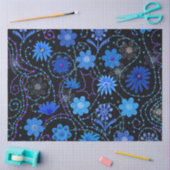Bright Blue Boho Style Decoupage Seidenpapier (Basteln)