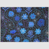 Bright Blue Boho Style Decoupage Seidenpapier (Vorderseite)