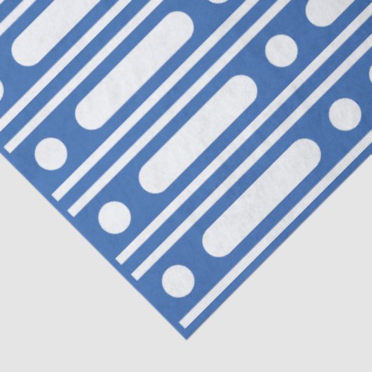 Bright Blue Bone Inlay Border Dots Decoupage Paper Seidenpapier (Ausschnitt)