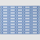 Bright Blue Bone Inlay Border Dots Decoupage Paper Seidenpapier (Vorderseite)