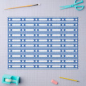 Bright Blue Bone Inlay Border Dots Decoupage Paper Seidenpapier (Basteln)