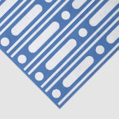 Bright Blue Bone Inlay Border Dots Decoupage Paper Seidenpapier (Detail)