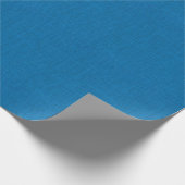 Bright Blue Burlap Textur Geschenkpapier (Ecke)