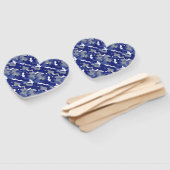 Bright Blue Camouflage Sparkle Camouflage Lovers Fächer (Non-assembled)