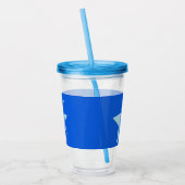Bright Blue Celebration Star Acryltrinkbecher (Links)