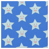 Bright Blue Celebration Star Craft Fabric Stoff (Nahaufnahme)