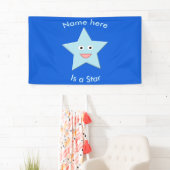 Bright Blue Celebration Star Custom Banner (Insitu)