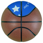 Bright Blue Celebration Star Custom Basketballs (Rechts)