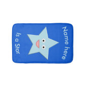 Bright Blue Celebration Star Custom Bath Mat Badematte (Vorderseite)