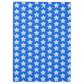 Bright Blue Celebration Star Custom Clipboard Klemmbrett (Rückseite)