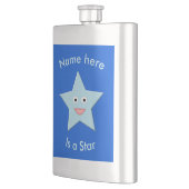 Bright Blue Celebration Star Custom Flags Flachmann (Links)