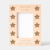 Bright Blue Celebration Star Custom Geätzte Rahmen (Vorderseite)