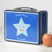 Bright Blue Celebration Star Custom Metal Lunchbox (Beispiel)