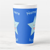 Bright Blue Celebration Star Custom Milchtasse (Vorderseite)
