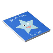 Bright Blue Celebration Star Custom Notepad Notizblock (angewinkelt)