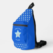 Bright Blue Celebration Star Gemustert Crossbody Bag (Rechte Ecke)