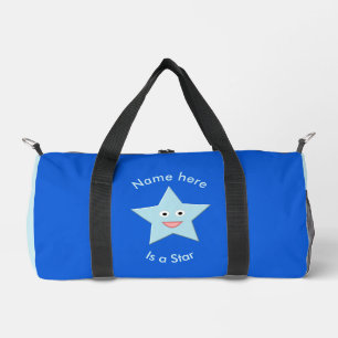 Bright Blue Celebration Star Gemustert Duffle Bag