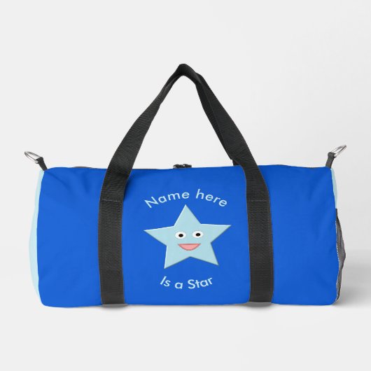 Bright Blue Celebration Star Gemustert Duffle Bag (Vorderseite)