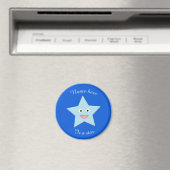 Bright Blue Celebration Star Magnet (In Situ (Geschirrspüler))