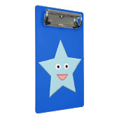 Bright Blue Celebration Star Mini Clipboard Klemmbrett (Schrägansicht)