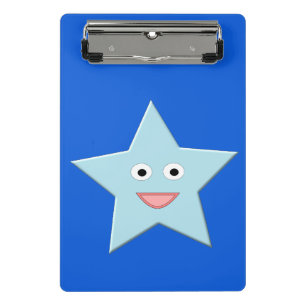 Bright Blue Celebration Star Mini Clipboard Klemmbrett