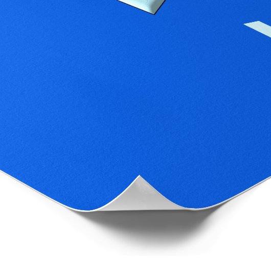 Bright Blue Celebration Star Poster (Ecke)