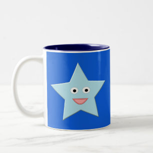 Bright Blue Celebration Star Tasse