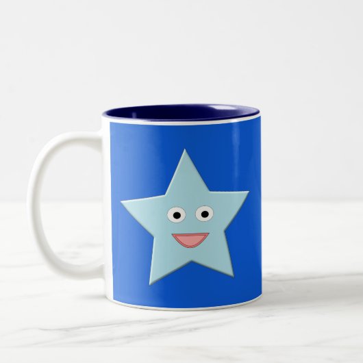 Bright Blue Celebration Star Tasse (Links)