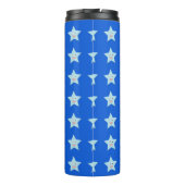 Bright Blue Celebration Star Thermal Tumbler Thermosbecher (Rückseite)