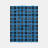 Bright Blue Clan Ramsay Hunting Tartan Fleecedecke (Vorderseite)