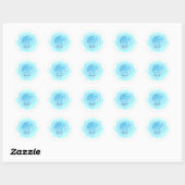Bright Blue Cracking Crystal Ball Runder Aufkleber (Blatt)