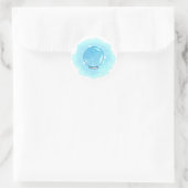 Bright Blue Cracking Crystal Ball Runder Aufkleber (Tasche)