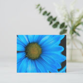 Bright Blue Daisy Postkarte (Stehend Vorderseite)