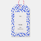 Bright Blue Dashing Geschenketiketten Geschenkanhänger (Vorderseite)