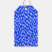 Bright Blue Dashing Geschenketiketten Geschenkanhänger (Rückseite)