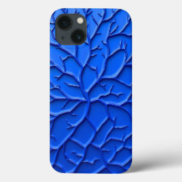 Bright Blue Embossed Texture iPhone Case