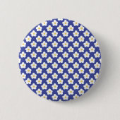 Bright Blue Floral Button (Vorderseite)