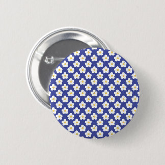 Bright Blue Floral Button