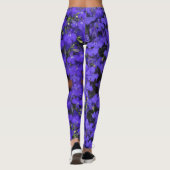 Bright Blue Flowers Muster Legging Leggings (Rückseite)