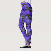 Bright Blue Flowers Muster Legging Leggings (Links)