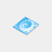 Bright Blue Fraktal Spiral 3x3 Post-it Klebezettel (angewinkelt)