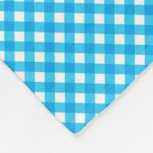 Bright Blue Gingham Pattern Fleecedecke (Ecke)