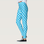 Bright Blue Gingham Pattern Leggings (Links)