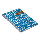 Bright Blue Giraffe Muster Notizblock (Rechte Seite)