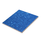 Bright Blue Glitter Sparkles Fliese (Seite)