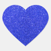 Bright Blue Glitzer Herz-Aufkleber (Vorderseite)