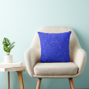 Bright Blue Glitzer Kissen