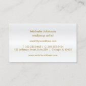 Bright Blue Glitzer Lippen auf Weiß Visitenkarte (Rückseite)